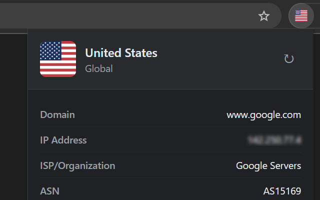 Close-up of the Flagium toolbar icon showing a country flag next to the address bar
